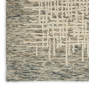 HomeRoots 8' Wool Abstract Area Rug in Ivory, Brown & Gray - Stylish Comfort for Modern Living Spaces 8' X 12' 553394