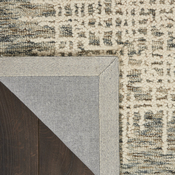 Homeroots 8' Artful Wool Abstract Area Rug In Ivory Brown And Gray - Elevate Your Space With Style! 8' X 12' Wool 553394