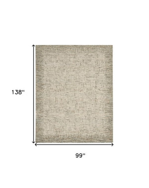 Homeroots 8' Artful Wool Abstract Area Rug In Ivory Brown And Gray - Elevate Your Space With Style! 8' X 12' Wool 553394
