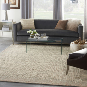 Homeroots 8' Beige And Tan Wool Abstract Area Rug - Perfect For Adding Warmth And Style To Any Room! 8' X 10' Wool 553395