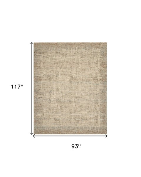 Homeroots 8' Beige And Tan Wool Abstract Area Rug - Perfect For Adding Warmth And Style To Any Room! 8' X 10' Wool 553395