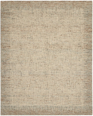 HomeRoots 8' Beige and Tan Wool Abstract Area Rug - Cozy, Soft, and Stylish for Modern and Rustic Spaces 8' X 10' 553395