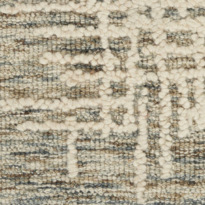 HomeRoots 8' Wool Abstract Area Rug in Ivory, Brown & Gray - Stylish Comfort for Modern Living Spaces 8' X 10' 553396