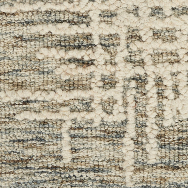 HomeRoots 8' Wool Abstract Area Rug in Ivory, Brown & Gray - Stylish Comfort for Modern Living Spaces 8' X 10' 553396