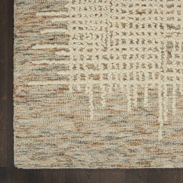 Homeroots 8' Beige And Tan Wool Abstract Area Rug - Perfect For Adding Warmth And Style To Any Room! 5' X 7' Wool 553399