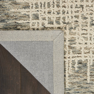 Homeroots 8' Artful Wool Abstract Area Rug In Ivory Brown And Gray - Elevate Your Space With Style! 5' X 7' Wool 553400