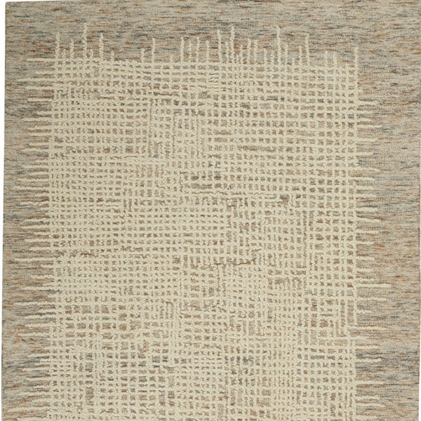 Homeroots 8' Beige And Tan Wool Abstract Area Rug - Perfect For Adding Warmth And Style To Any Room! 4' X 6' Wool 553401