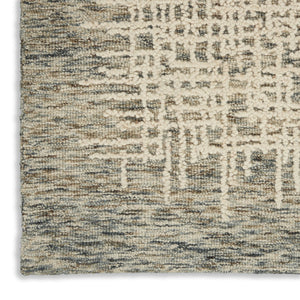 HomeRoots 8' Wool Abstract Area Rug in Ivory, Brown & Gray - Stylish Comfort for Modern Living Spaces 4' X 6' 553402