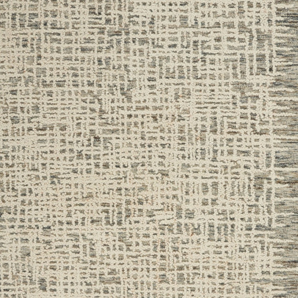 Homeroots 8' Artful Wool Abstract Area Rug In Ivory Brown And Gray - Elevate Your Space With Style! 4' X 6' Wool 553402