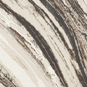 Homeroots 8' Beige And Gray Abstract Non Skid Runner Rug  Polyester 553417