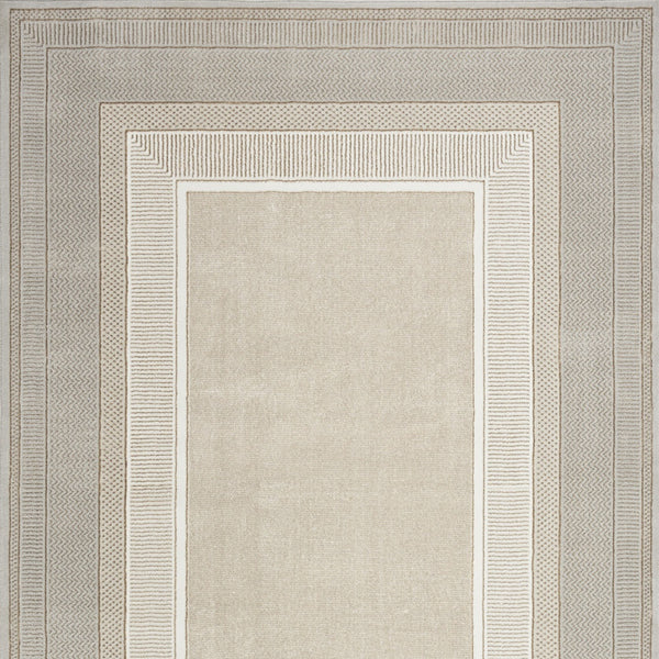 Homeroots 4' X 6' Gray And Ivory Geometric Non Skid Area Rug  Polyester 553429
