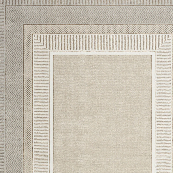 Homeroots 4' X 6' Gray And Ivory Geometric Non Skid Area Rug  Polyester 553429