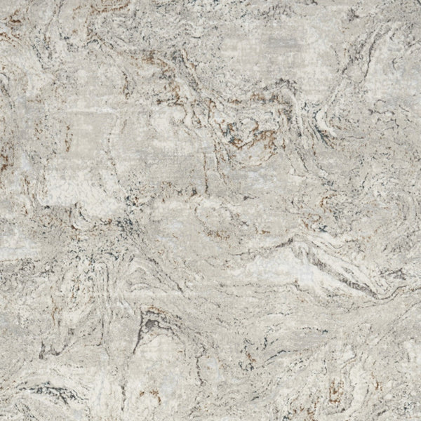 Homeroots 4' X 6' Ivory Brown And Gray Abstract Non Skid Area Rug  Polyester 553439