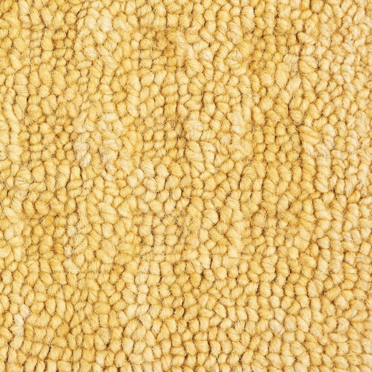 Gold Wool Area Rug Power Loomed Plush Pile for Living Room Dining or Bedroom