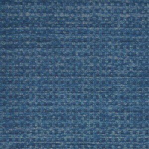Wool Area Rug Solid Navy Plush Power Loomed Pile with Cotton Backing for Living Rooms