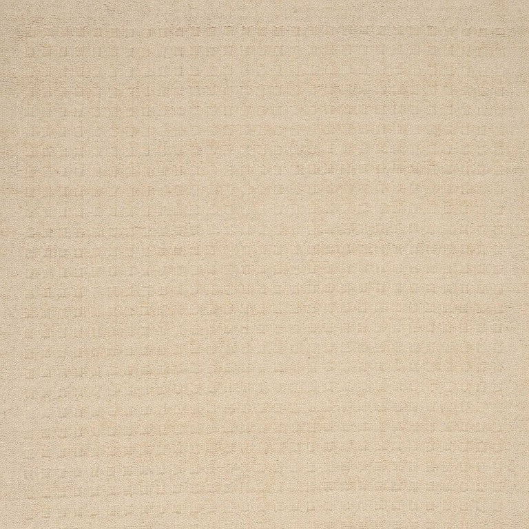 Ivory Solid Wool Area Rug Plush Long Pile Power Loomed for Living Room or Bedroom Decor