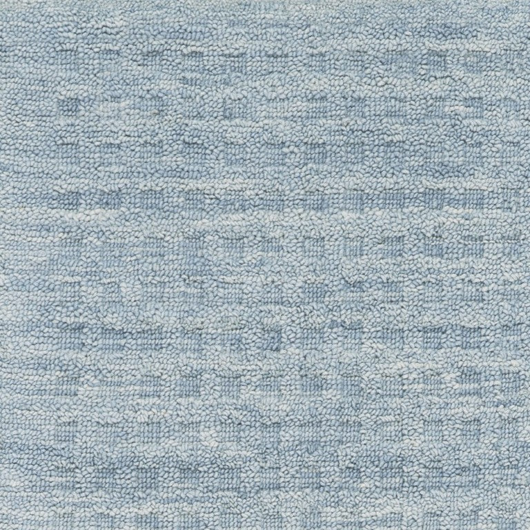 HomeRoots 8 Foot Solid Sky Blue Wool Runner Rug Power Loomed for Hallways and Narrow Spaces 553468
