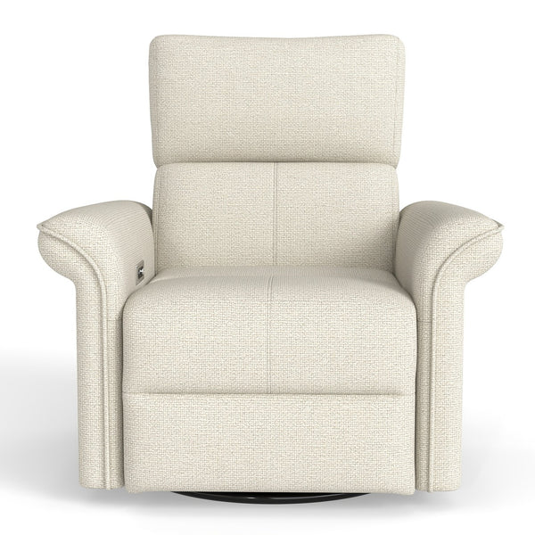 English Elm Power Power Swivel Rocker Recliner Chair with Wide Armrests, Dual USB Charging Ports, Compact Comfort Gray W1028S00054