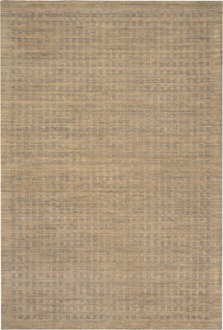 HomeRoots Plush Wool Area Rug Power Loomed Long Pile Neutral Tone for Living Room or Bedroom 5' x 8' 553480