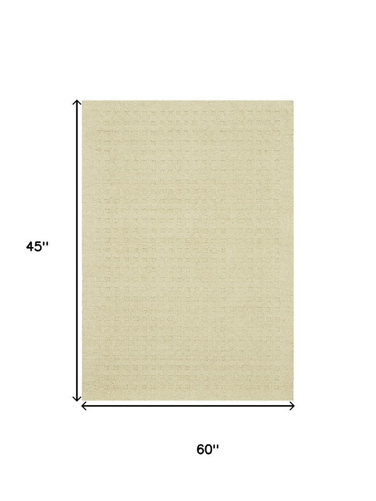 HomeRoots Handmade Wool Shag Area Rug with Plush Long Pile Neutral Accent for Living Room Decor 8' x 11' 553451