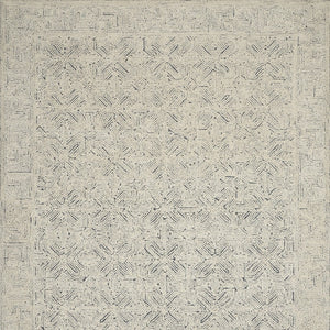 Homeroots 8' Stunning Navy Blue And Ivory Wool Abstract Area Rug For Modern Home Décor And Cozy Living Spaces 8' X 10' Wool 553490