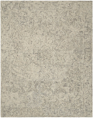 Homeroots 8' Modern Beige And Gray Wool Abstract Geometric Area Rug – Stylish, Warm, And Noise-reducing Decor 8' X 12' Wool 553494