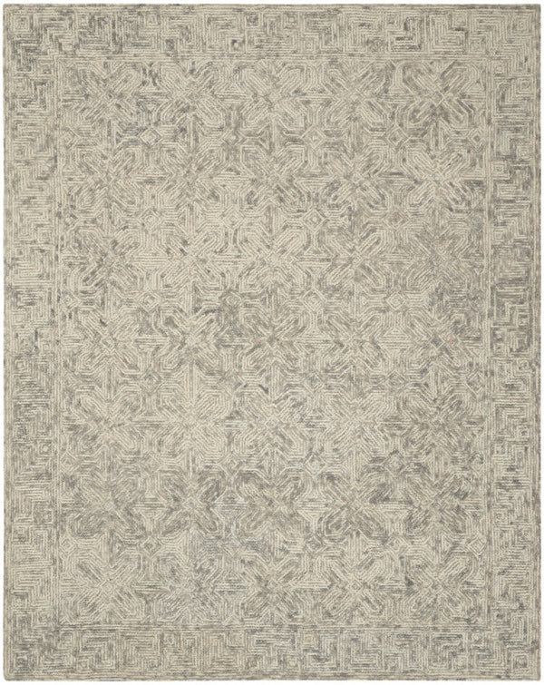 Homeroots 8' Modern Beige And Gray Wool Abstract Geometric Area Rug – Stylish, Warm, And Noise-reducing Decor 8' X 12' Wool 553494