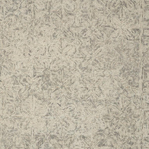 HomeRoots 8' Beige and Gray Wool Area Rug - Modern Abstract Geometric Design for Luxe Living Spaces 8' X 12' 553494