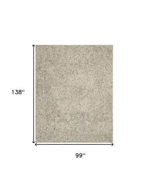 Homeroots 8' Modern Beige And Gray Wool Abstract Geometric Area Rug – Stylish, Warm, And Noise-reducing Decor 8' X 12' Wool 553494