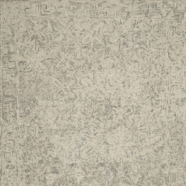 Homeroots 8' Modern Beige And Gray Wool Abstract Geometric Area Rug – Stylish, Warm, And Noise-reducing Decor 8' X 10' Wool 553495