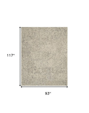 Homeroots 8' Modern Beige And Gray Wool Abstract Geometric Area Rug – Stylish, Warm, And Noise-reducing Decor 8' X 10' Wool 553495