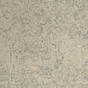 Homeroots 8' Modern Beige And Gray Wool Abstract Geometric Area Rug – Stylish, Warm, And Noise-reducing Decor 5' X 7' Wool 553497
