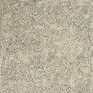 Homeroots 8' Modern Beige And Gray Wool Abstract Geometric Area Rug – Stylish, Warm, And Noise-reducing Decor 4' X 6' Wool 553498