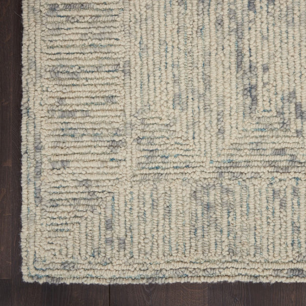 Homeroots 8' Luxurious Ivory And Gray Wool Geometric Area Rug - Perfect For Cozy Modern Home Décor! 8' X 12' Wool 553499