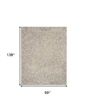 Homeroots 8' Luxurious Ivory And Gray Wool Geometric Area Rug - Perfect For Cozy Modern Home Décor! 8' X 12' Wool 553499