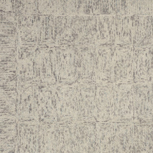 Homeroots 8' Luxurious Ivory And Gray Wool Geometric Area Rug - Perfect For Cozy Modern Home Décor! 8' X 12' Wool 553499