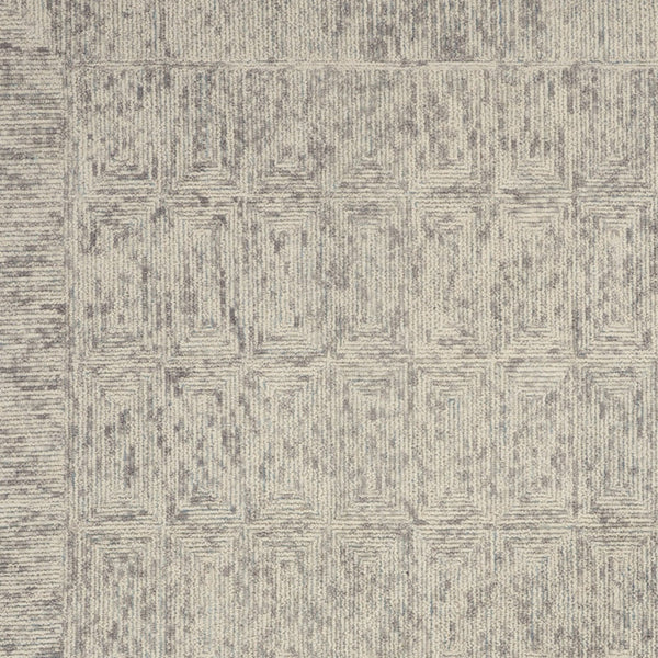 Homeroots 8' Luxurious Ivory And Gray Wool Geometric Area Rug - Perfect For Cozy Modern Home Décor! 8' X 12' Wool 553499