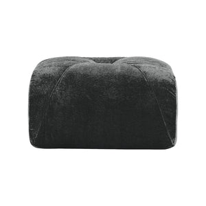 English Elm Ottoman Velvet Tufted Modular Cloud Sofa Plush High Density Foam Living Room Seating Black W714P387044