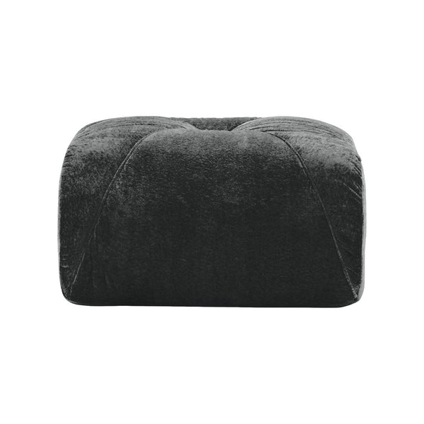 English Elm Ottoman Velvet Tufted Modular Cloud Sofa Plush High Density Foam Living Room Seating Black W714P387044