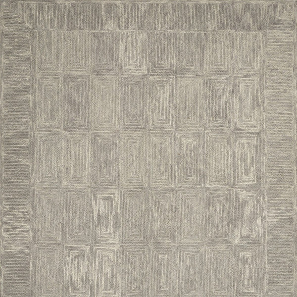 Homeroots 8' Gray Wool Geometric Area Rug – Stylish, Warm, Modern Design For Cozy Living Spaces And Elegance 8' X 12' Wool 553500