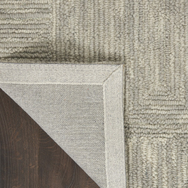 HomeRoots 8' Gray Wool Geometric Area Rug - Elegant, Durable Design for Contemporary Living Spaces and Comfort 8' X 12' 553500