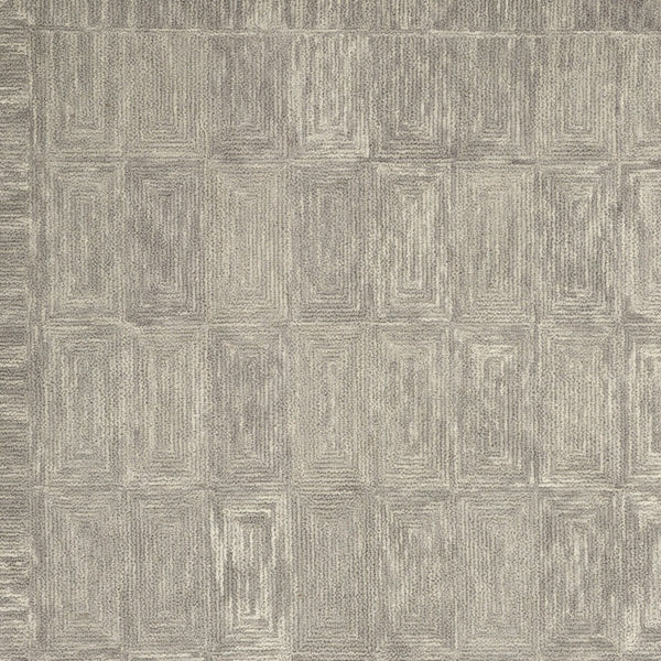 Homeroots 8' Gray Wool Geometric Area Rug – Stylish, Warm, Modern Design For Cozy Living Spaces And Elegance 8' X 12' Wool 553500