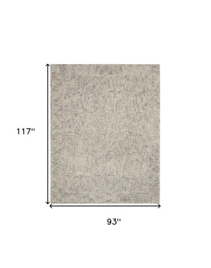 Homeroots 8' Luxurious Ivory And Gray Wool Geometric Area Rug - Perfect For Cozy Modern Home Décor! 8' X 10' Wool 553501