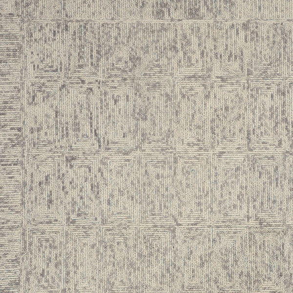 Homeroots 8' Luxurious Ivory And Gray Wool Geometric Area Rug - Perfect For Cozy Modern Home Décor! 8' X 10' Wool 553501