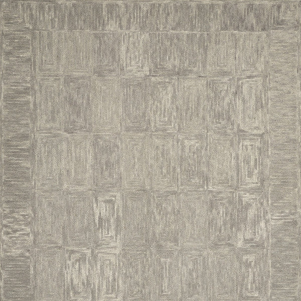 Homeroots 8' Gray Wool Geometric Area Rug – Stylish, Warm, Modern Design For Cozy Living Spaces And Elegance 8' X 10' Wool 553502