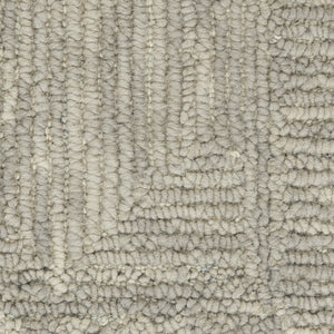 HomeRoots 8' Gray Wool Geometric Runner Rug - Soft, Durable, Modern Design Perfect for Hallways & Narrow Spaces! 553504