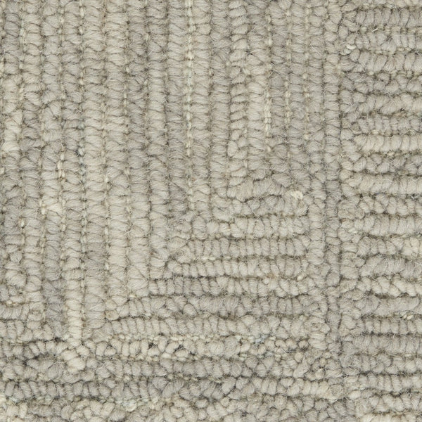 HomeRoots 8' Gray Wool Geometric Runner Rug - Soft, Durable, Modern Design Perfect for Hallways & Narrow Spaces! 553504
