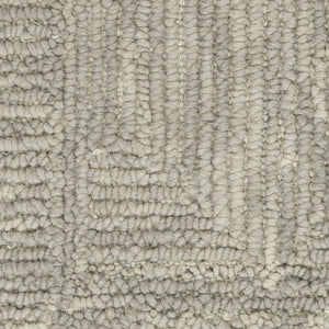 HomeRoots 8' Gray Wool Geometric Runner Rug - Soft, Durable, Modern Design Perfect for Hallways & Narrow Spaces! 553504