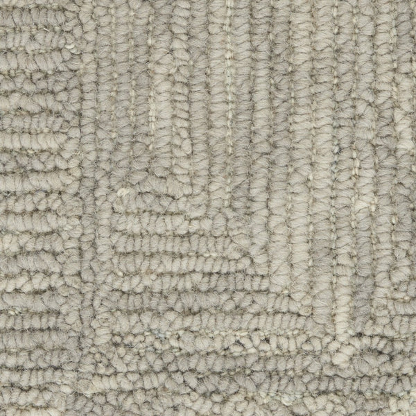 HomeRoots 8' Gray Wool Geometric Runner Rug - Soft, Durable, Modern Design Perfect for Hallways & Narrow Spaces! 553504