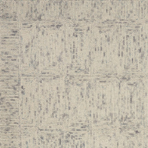 Homeroots 8' Luxurious Ivory And Gray Wool Geometric Area Rug - Perfect For Cozy Modern Home Décor! 5' X 7' Wool 553505